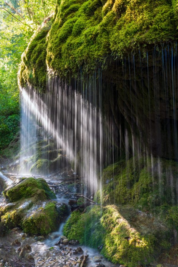 Landschaftsfoto Walddusche / Wasserfall in der Wutachschlucht im Schwarzwald