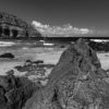 Landschaftsfoto sw - Bucht von Orzola / Lanzarote