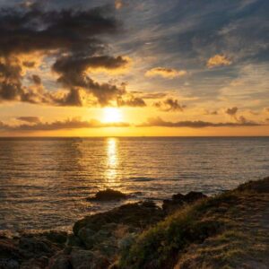 Foto Sonnenuntergang an der Esterel Küste in Südfrankreich / Cote d Azur
