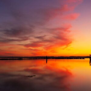 Landschaftsfoto Sonnenuntergang in Schausende / Ostsee (Holnis)