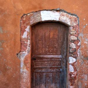 Foto bunte Fassade in Roussillon (Provence)