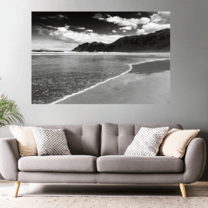 Landschaftsfoto schwarz-weiß | Famara Beach (Lanzarote)