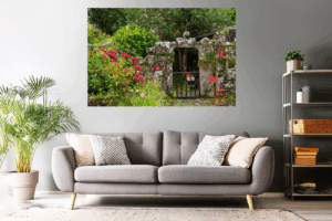 Wandbild - malerischer Garten Locronan (Bretagne)