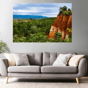 Fotografie der Ockerfelsen von Roussillon Provence