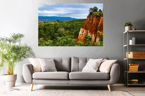 Fotografie der Ockerfelsen von Roussillon Provence