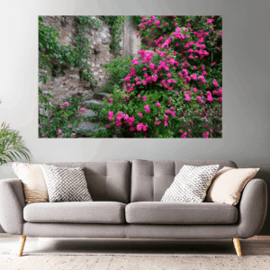 Foto einer Treppe mit Rosen in Moustiers / Provence