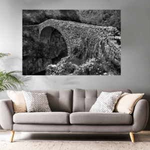 Landschaftsfoto schwarz-weiß - Pont Diable in der Ardeche