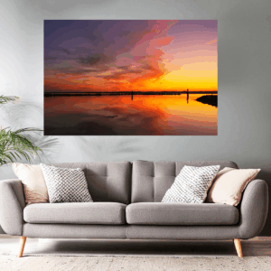 Landschaftsfoto Sonnenuntergang in Schausende / Ostsee (Holnis)