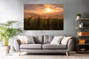 Foto Sonnenaufgang in den Weinbergen bei Disibodenberg