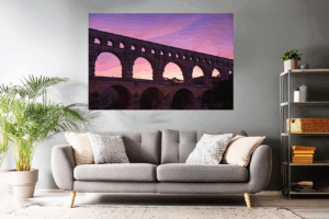 Landschaftsfoto | Pont du Gard im Abendlicht