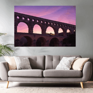 Landschaftsfoto | Pont du Gard im Abendlicht
