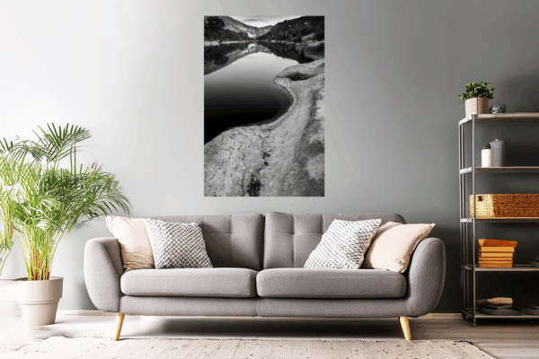 Landschaftsfoto schwarz-weiß | an der Ardeche