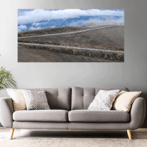Panorama Wandbild Straßen am Gipfel des Mont Ventoux