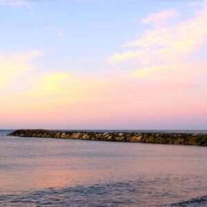 Landschaftsfoto Sonnenuntergang in der Camargue Mittelmeer | Poster, Wandbild