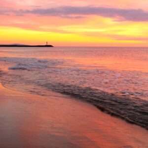 Landschaftsfoto Sonnenaufgang in Cap d Agde Mittelmeer | Poster, Wandbild