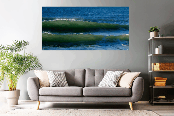 Landschaftsfoto Wellen am Mittelmeer | Poster, Wandbild