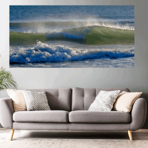 Landschaftsfoto aufgetriebene Wellen am Mittelmeer | Poster, Wandbild