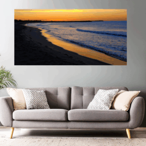 Landschaftsfoto Sonnenuntergang in der Camargue Mittelmeer | Poster, Wandbild