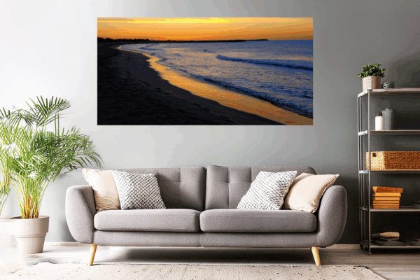 Landschaftsfoto Sonnenuntergang in der Camargue Mittelmeer | Poster, Wandbild