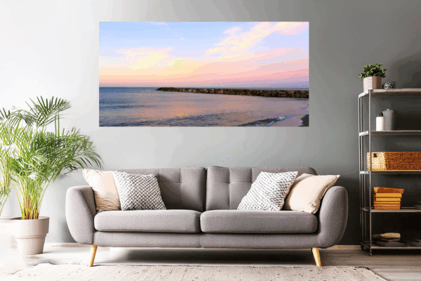 Landschaftsfoto Sonnenuntergang in der Camargue Mittelmeer | Poster, Wandbild