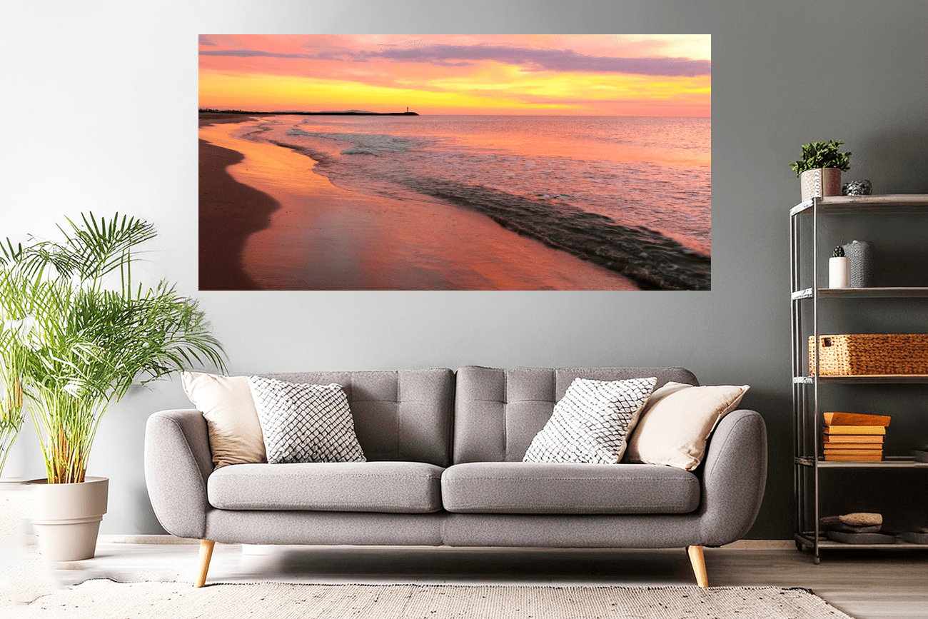Landschaftsfoto Sonnenaufgang in Cap d Agde Mittelmeer | Poster, Wandbild