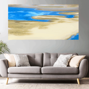 Landschaftsfoto Sandbänke in Franqui, Leucate / Mittelmeer | Poster, Wandbild