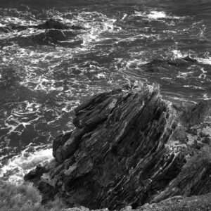 Landschaftsfoto Wandbild Brandung an der Esterel-Küste | sw