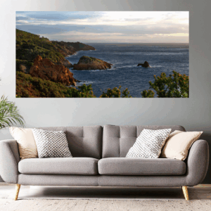 Landschaftsfoto Wandbild Panorama | Blick auf die Cote d Azur